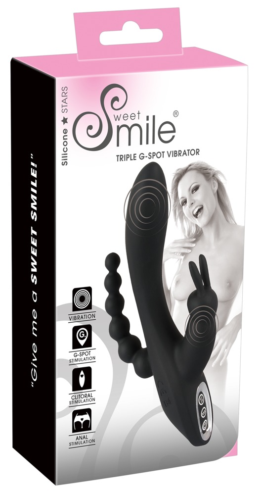 VIBRATORE CON STIMOLATORE CLITORIDEO E ANALE - immagine 13