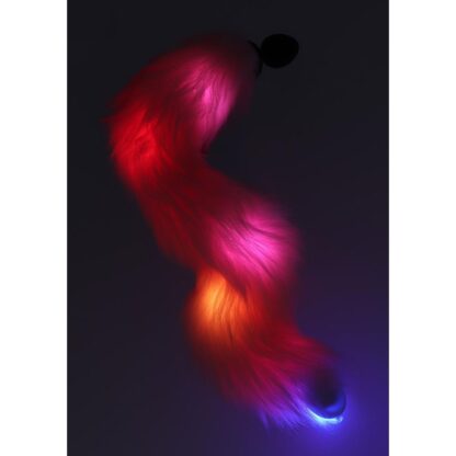 PLUG ANALE CON CODA ROSA E LED - immagine 5
