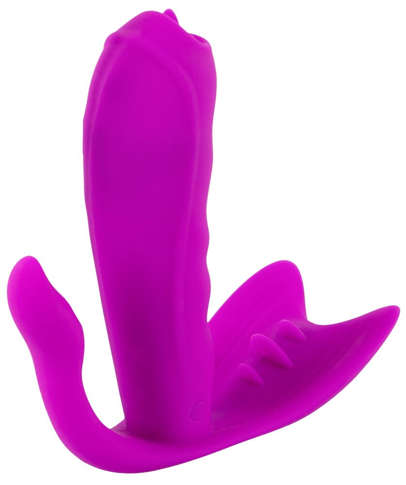 MUTANDINA VIBRANTE CON STIMOLATORE CLITORIDEO , VAGINALE E ANALE - immagine 5