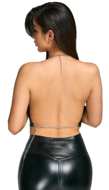 TOP CORTO IN METALLO NERO BY COTTELLI ACCESSOIRES - immagine 6