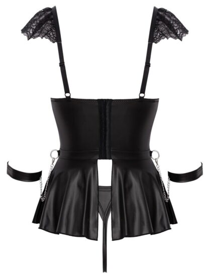 COMPLETO INTIMO 3 PEZZI STILE BONDAGE - immagine 4