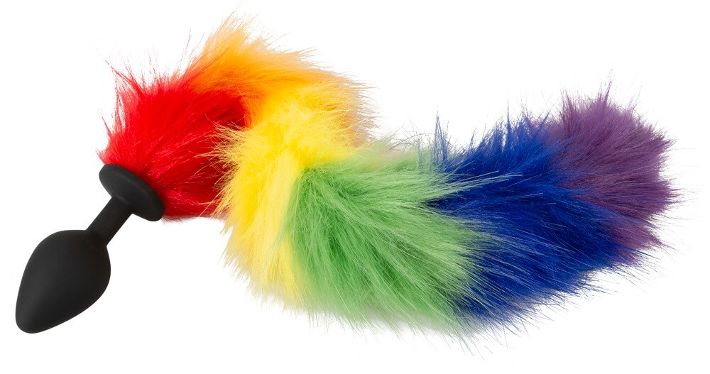 PLUG ANALE CON CODA ARCOBALENO - immagine 3