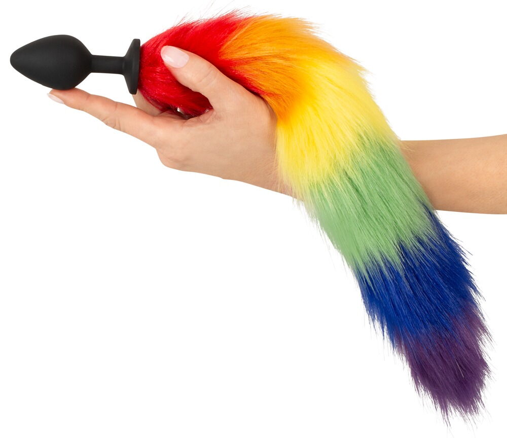 PLUG ANALE CON CODA ARCOBALENO - immagine 5