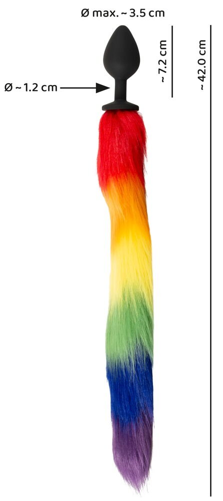PLUG ANALE CON CODA ARCOBALENO - immagine 7