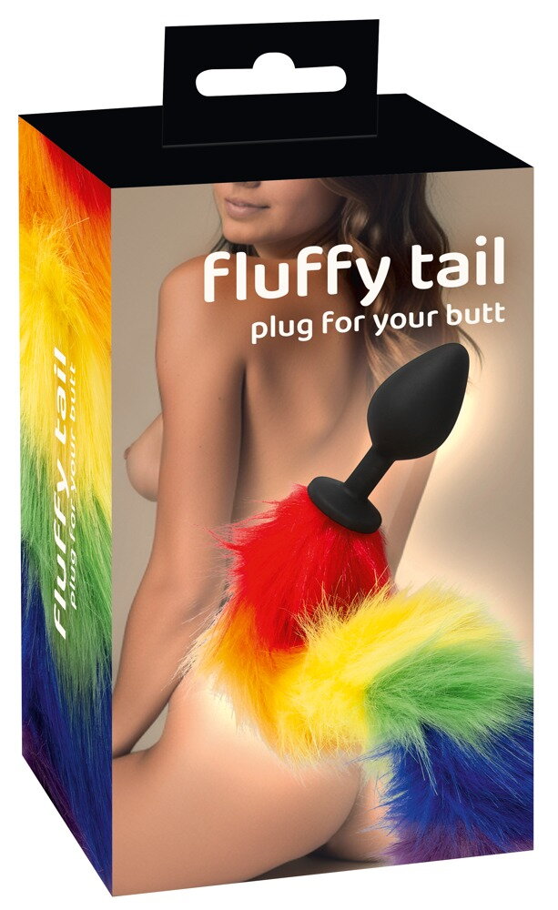 PLUG ANALE CON CODA ARCOBALENO