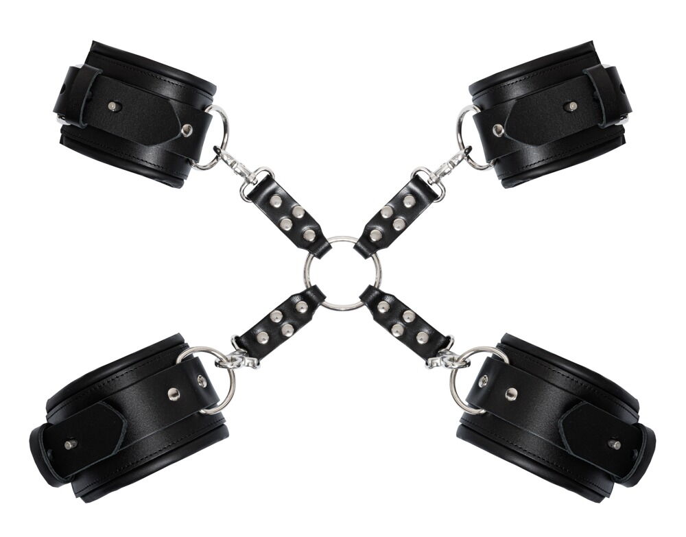 SET COMPLETO PROFESSIONALE PER BONDAGE IN PELLE ZADO - immagine 9