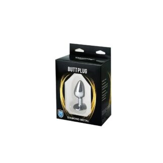 PLUG ANALE IN METALLO CON DIAMANTE NERO SUPER OFFERTA